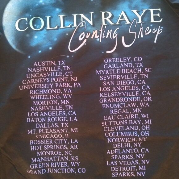 Deadstock Vintage Collin Raye Counting Sheep Tour T-Shirt - Picture 8 of 8